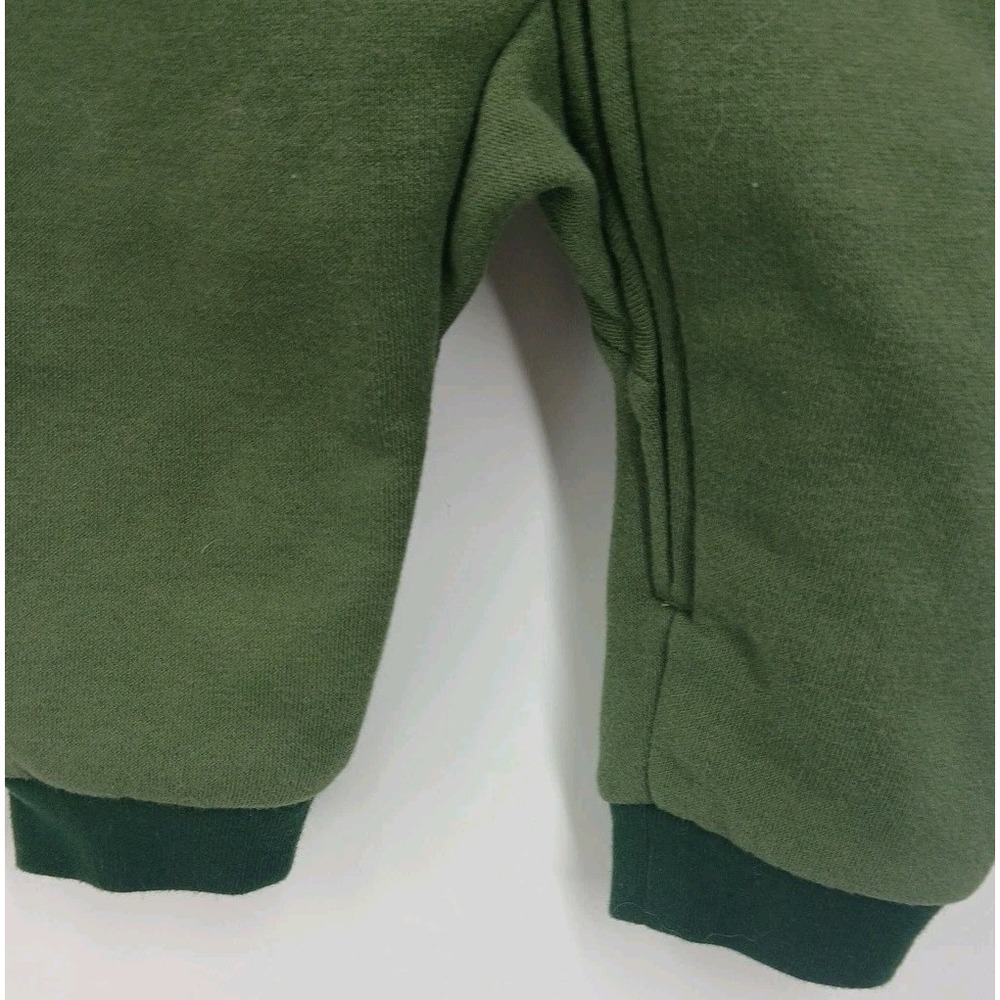 Carhartt Hooded Front Zip Two-tone Green Sweat Suit Size 3 Months - Picture 3 of 10